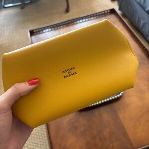 Acqua di Parma x Etihad First Class Yellow Travel Pouch | Luxury Dopp Kit